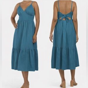 Jessica Simpson Teal Maxi Dress with Spaghetti Straps